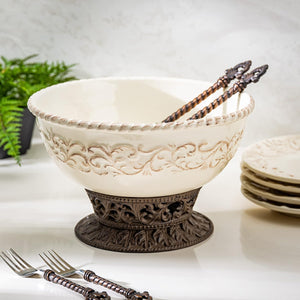 12" Serving Bowl w/ Pedestal