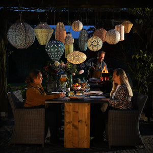 Bulb Ikat Lantern - Green