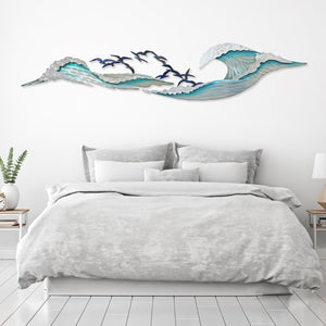 Seagulls on the Tide – Stainless Steel Wall Art