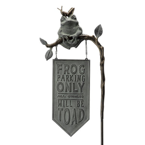 "Hop Spot" Frog Parking Garden Stake