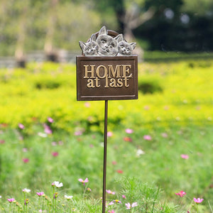 Welcome Whiskers Garden Stake