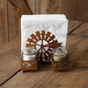 Windmill Salt, Pepper & Napkin Caddy