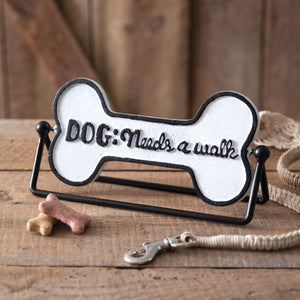 Dog Walk Rotating Tabletop Sign - Turn Walks into Playful Adventures