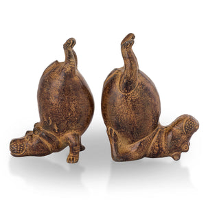 Hippopotwist Bookend Duo