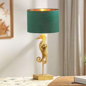 Golden Seahorse Desk Lamp