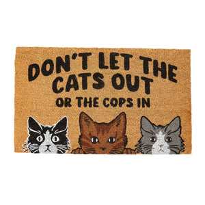 Cat House Rules Welcome Mat