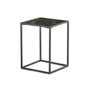 Crushed Glass Side Table - Square