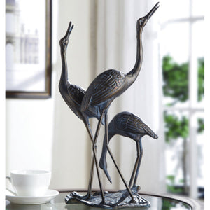 Elegance in Iron Crane Sculpture