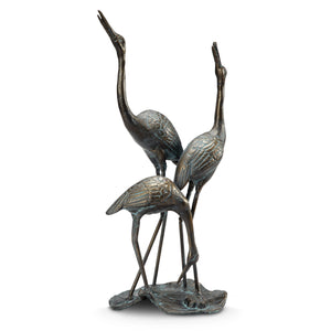 Elegance in Iron Crane Sculpture