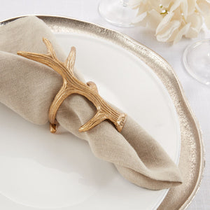 Antler Napkin Ring in Gold