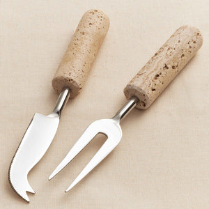 Travertine Cheese Knife Set
