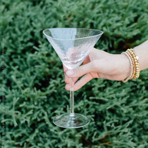 Hammered Martini Glass