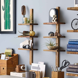 Teak Column Shelf - Mini