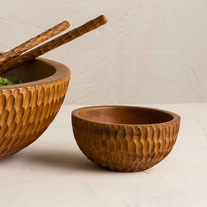 Rocklynn Hand-Carved Small Mango Wood Bowl