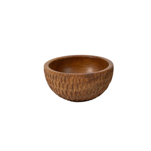 Rocklynn Hand-Carved Small Mango Wood Bowl