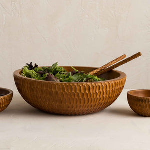 Rocklynn Hand Carved Serving Bowl - 9.5"