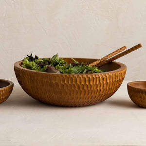Rocklynn Hand-Carved Serving Bowl