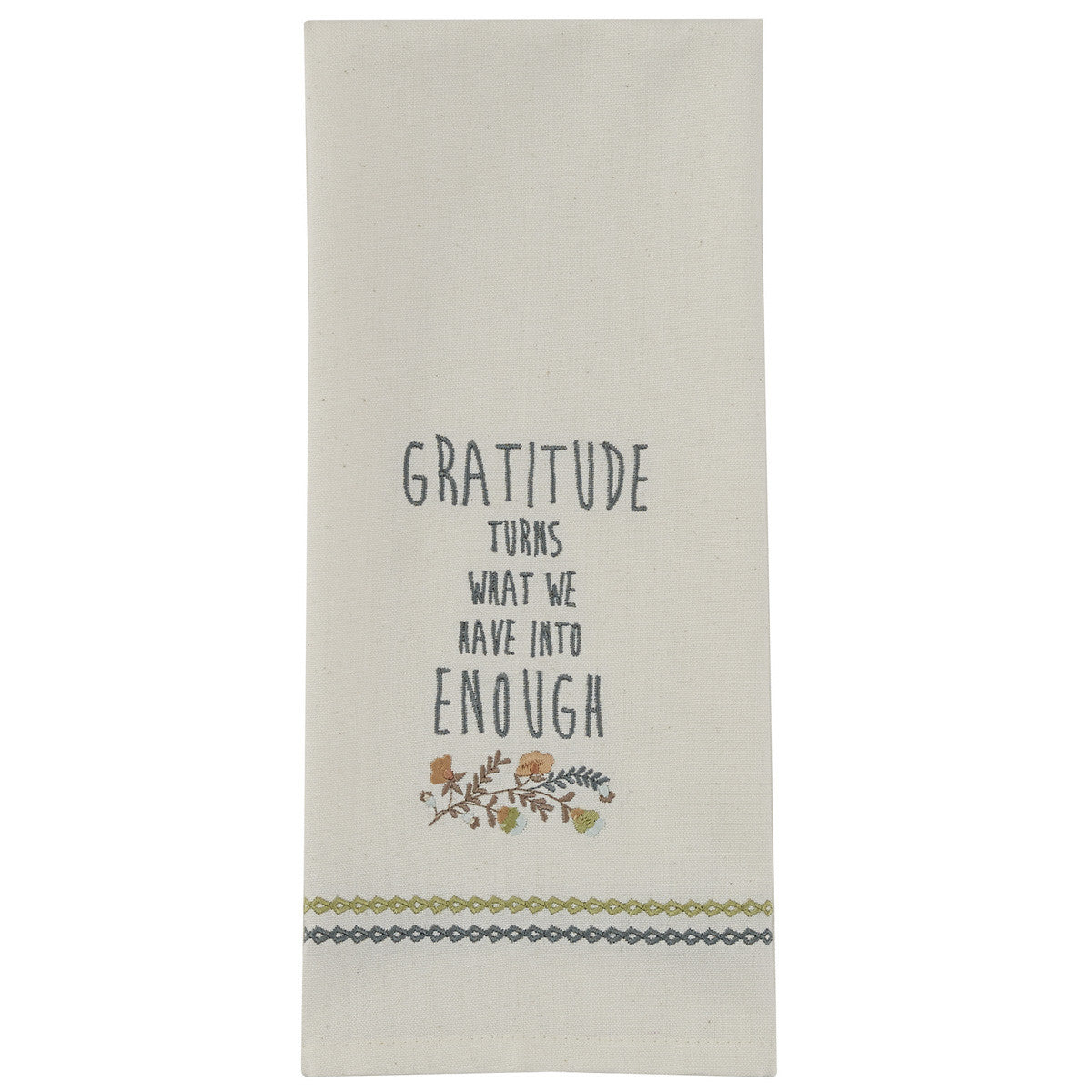 Gratitude Embroidered Dishtowel