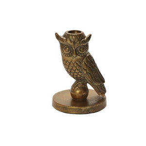 Golden Owl Taper Holder