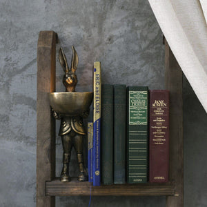 Golden Rabbit Dish Stand