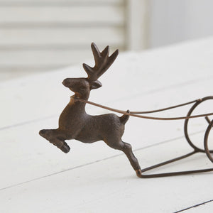 Reindeer & Sleigh Votive Candle Holder
