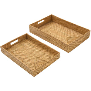Rectangular Rattan Trays