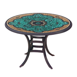 Sardinia Mosaic Patio Table-Iron Accents