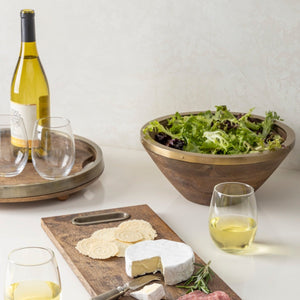 Mango & Metal Serving Bowls