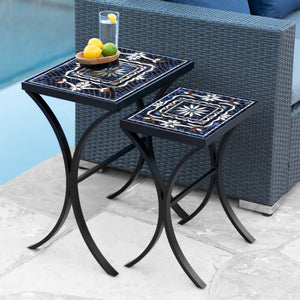 Amalfi Mosaic Nesting Tables