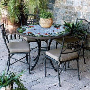 Blue Sky Hummingbird Mosaic Patio Set
