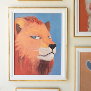 Playful Menagerie Framed Animal Prints Set