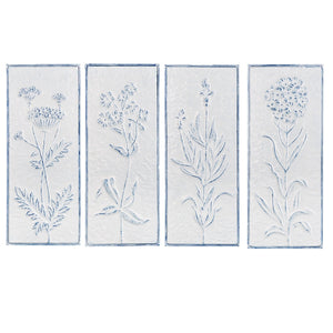 Embossed Enamel Wall Flowers