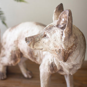 Quiet Watch Faux Concrete Fox Sculpture