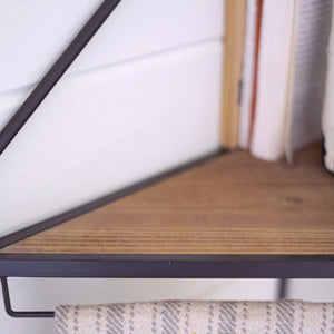 Geometric Harmony Corner Shelf