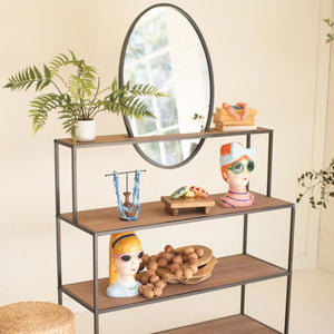 Balanced Form Display Shelves with Mirror