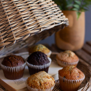 Rustic Rattan Covered Tray