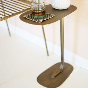 Brass Sway Accent Table