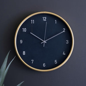 Metal Framed Black Clock