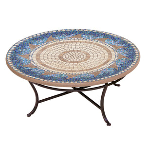 Caribbean Sea Mosaic Round Coffee Table