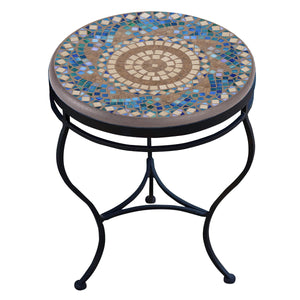 Caribbean Sea Mosaic Side Table-1
