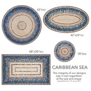Caribbean Sea Mosaic Table Top Collage