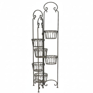 Cast Iron Folding Basket Stand