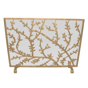 Cherry Blossom Branch Fireplace Screen