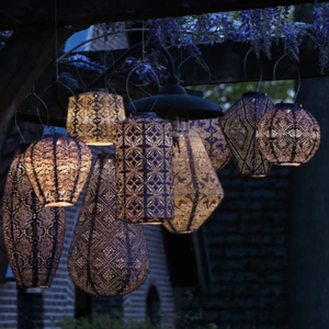 Diamond Lantern - Taupe (Ikat)
