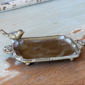 Brass Bird Dish