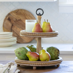 Wooden Tiered Display Stand - 2 Tier