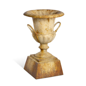 Fluted Metal Urn w/Pedestal