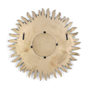 Soleil Gilded Sunburst Wall Mirror in Antique Gold, 35.5 Inch