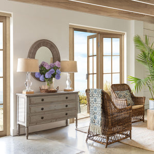 Reclaimed Wood Oval Mirror