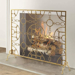 Equestrian Mesh Fireplace Screen